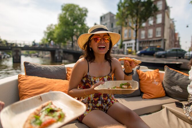 Amsterdam Private Boat Trip With Pizza and Unlimited Drinks - Experience Highlights